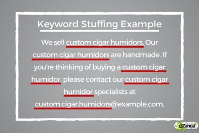 keyword stuffing is harmful for the website