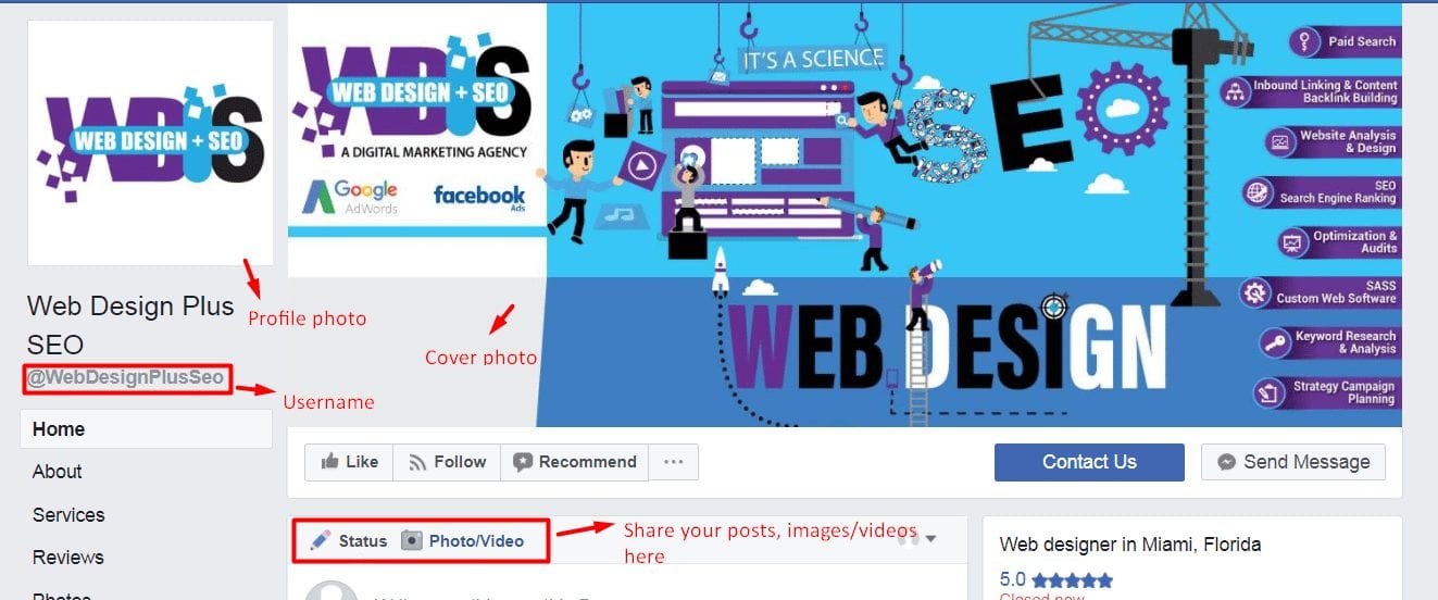 Facebook Business Page Example