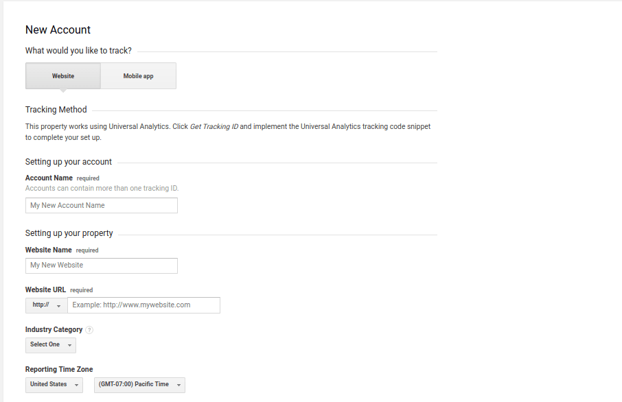 Google analytics sign up steps