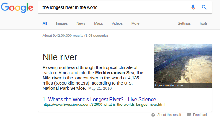 voice search snippets