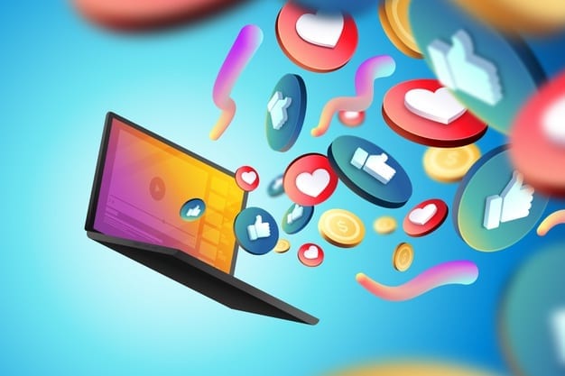 social media icon likes and hearts