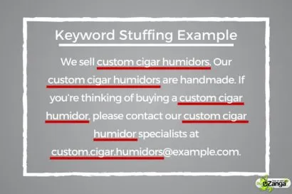 keyword stuffing is harmful for the website