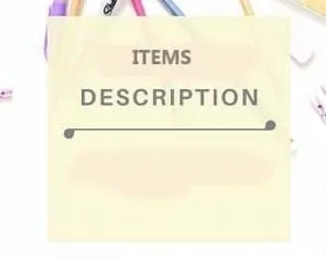 Items Description