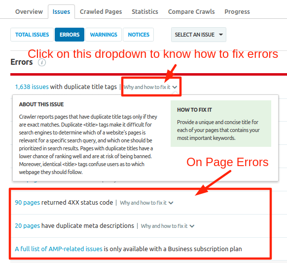 fix on page issues for google maps ranking