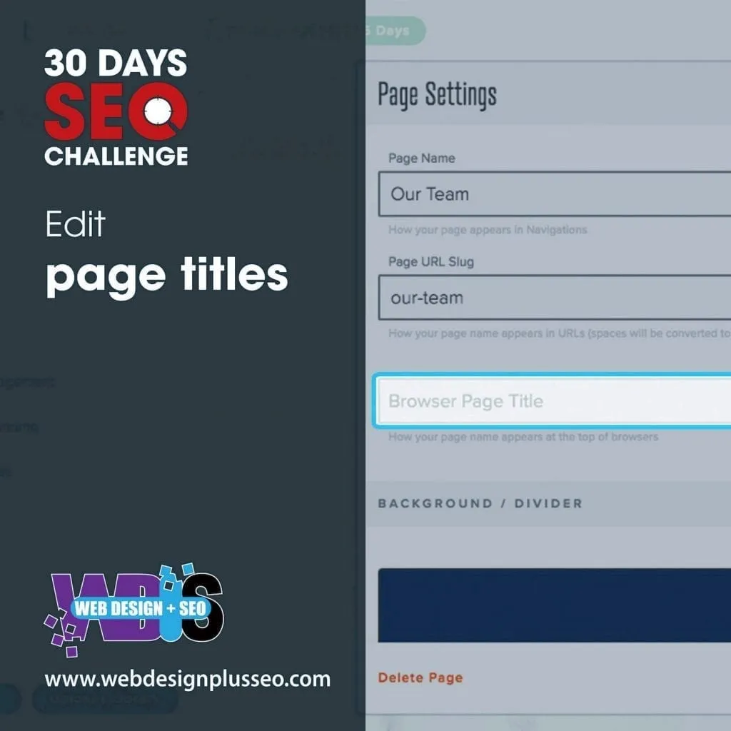 Day 7: Edit Page Title 2