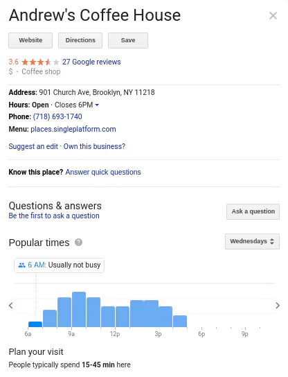 google business page